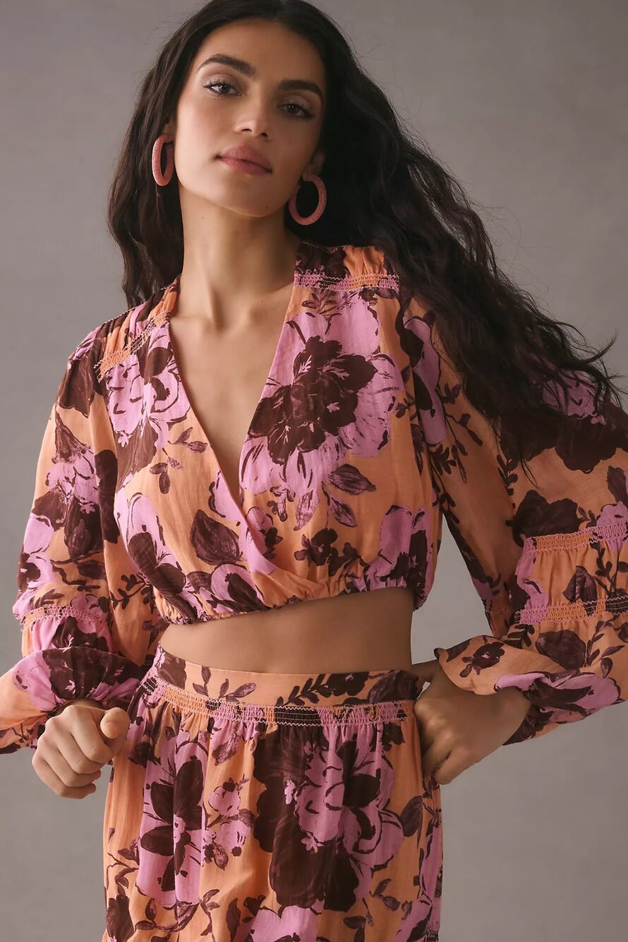 Significant Other Aisha Long-Sleeve Crop Top - New Size 4